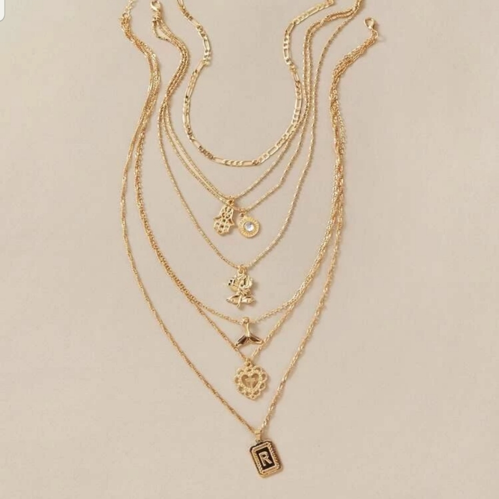 *Maribel* Layered Chain necklace - Picture 3 of 4